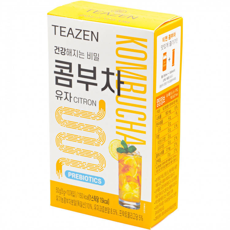 

Напій швидкорозчинний Комбуча цитрус Teazen (5г*10шт) 50г