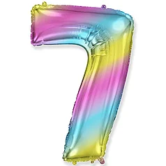 

Фольгированная цифра Flexmetal 40" (100 см) 7 градиент радуга