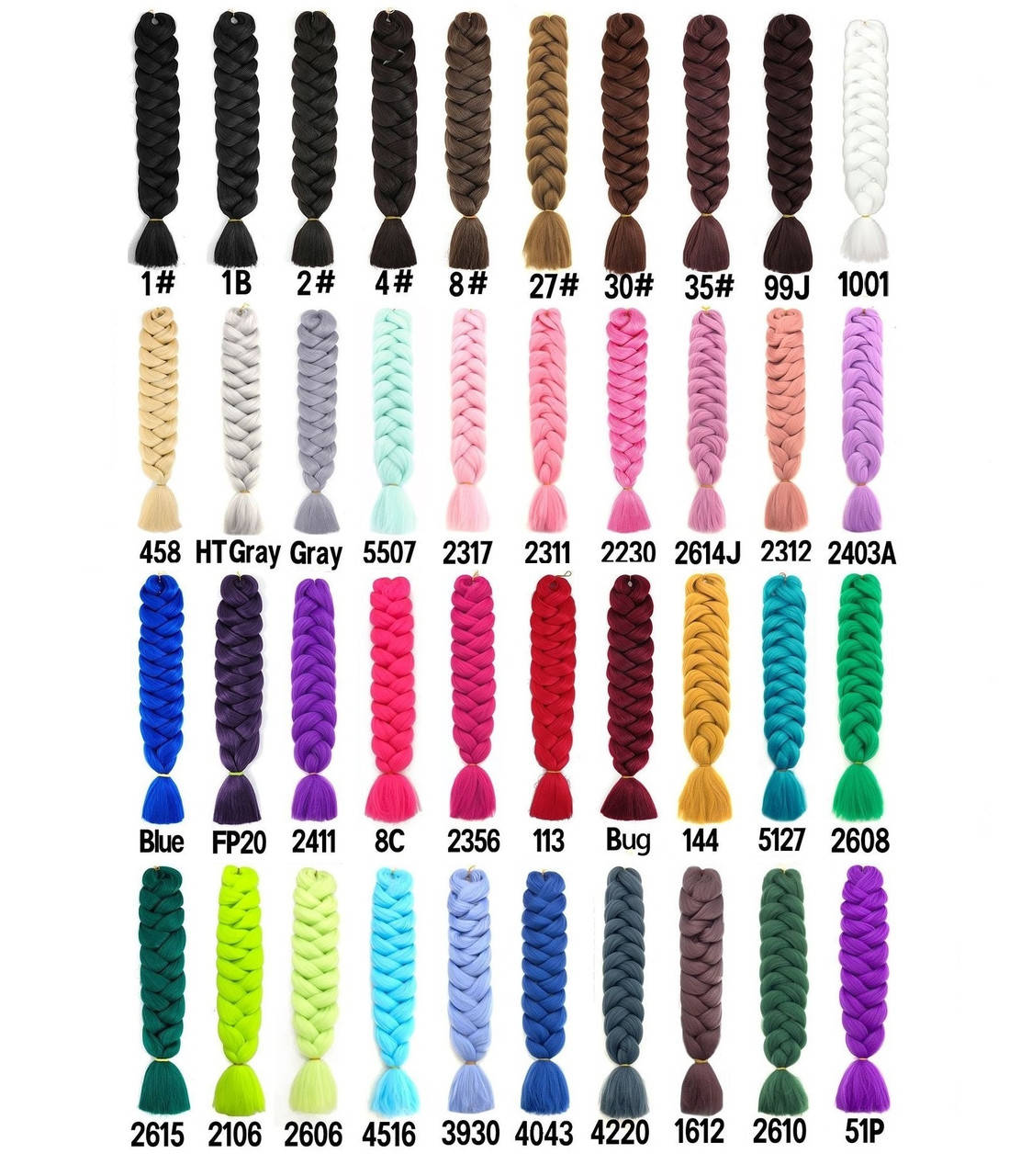 

Канекалон однотонный длинный X-pression premium Ultrа BRAID 100 см Термостойкий