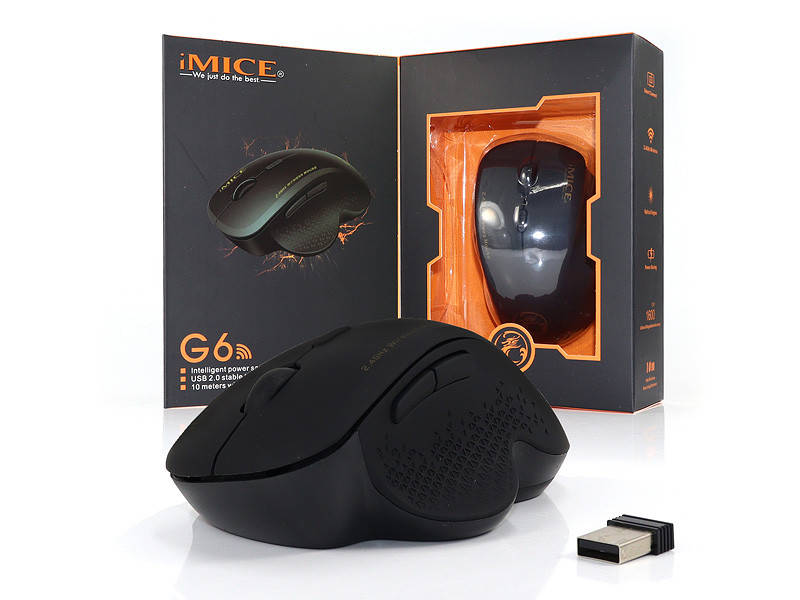 

Компьютерная мышь беспроводная iMICE G6 60шт 9540, Черный