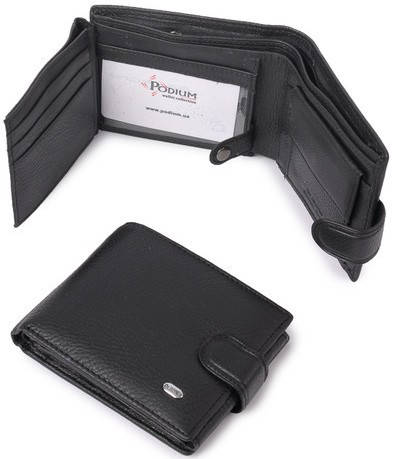 

Мужской кожаный кошелек портмоне правник dr. Bond натуральная кожа, Черный