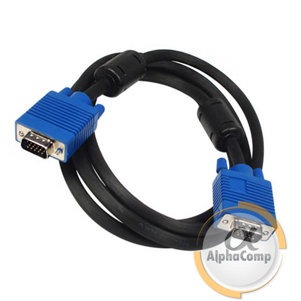 

Кабель монитора VGA 1.8m ATcom 1080p, Черный