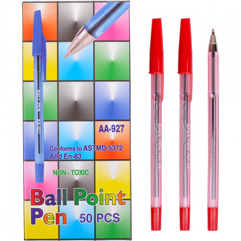 

Ручка шариковая Color красная паста 1мм арт.AA927