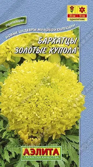 

Семена Бархатцы прямостоячие Золотые Купола 0,2 грамма Аэлита, Золотистый