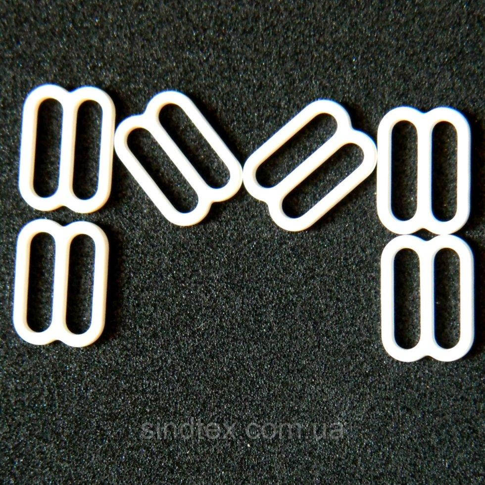 

10 шт. - Белый 1,5 см регулятор (МЕТАЛЛ) для бретелей бюстгальтера (восьмерка) (БФ-0030)