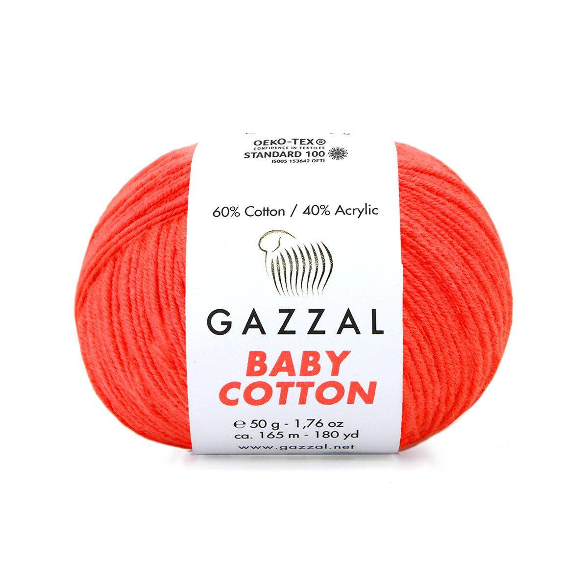 

Gazzal Baby Cotton № 3459 оранжевый неон