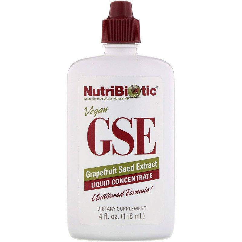 

NutriBiotic, веганский экстракт семян грейпфрута GSE, жидкий концентрат, 118 мл