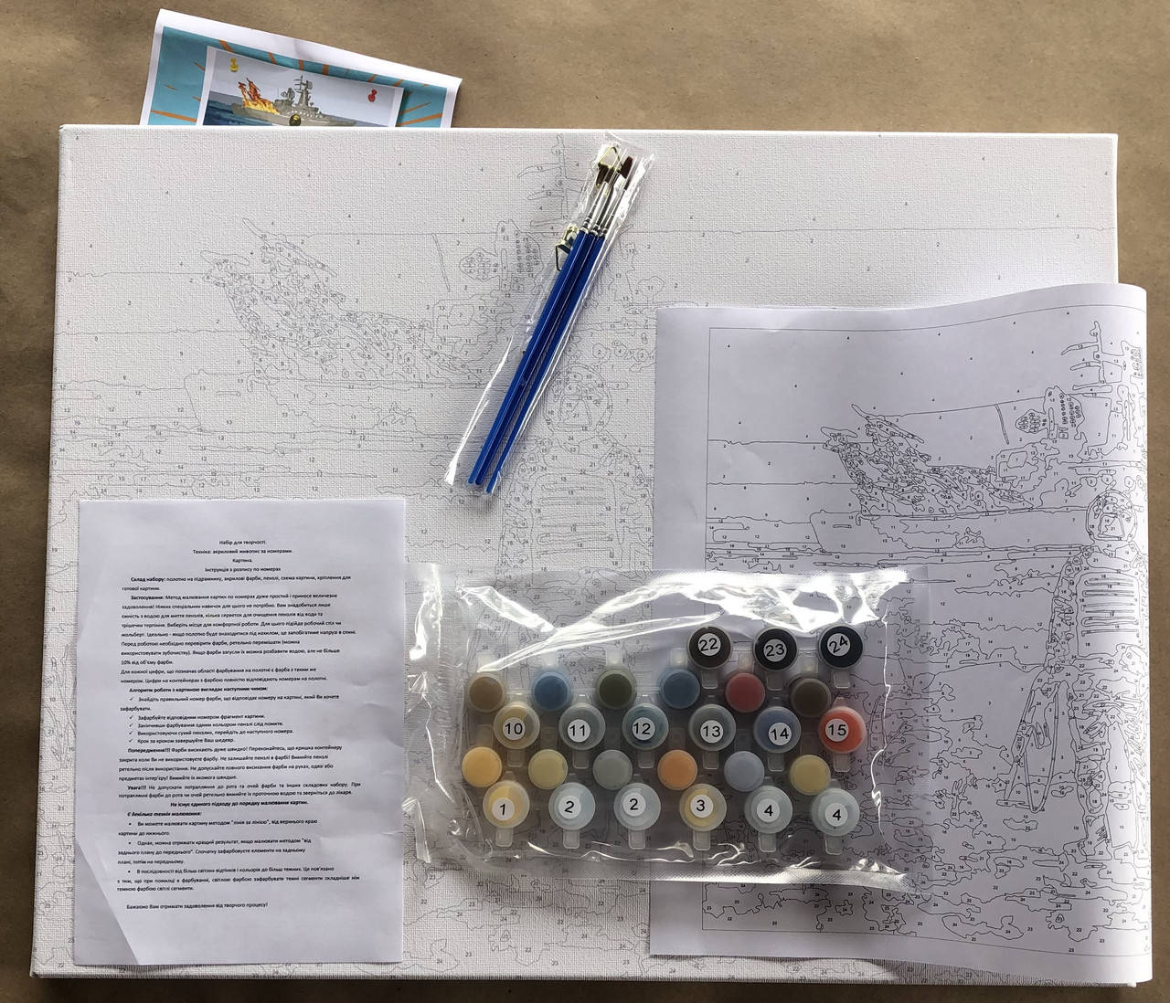 

Русскій воєнний корабль , Іді... Картина по номерам