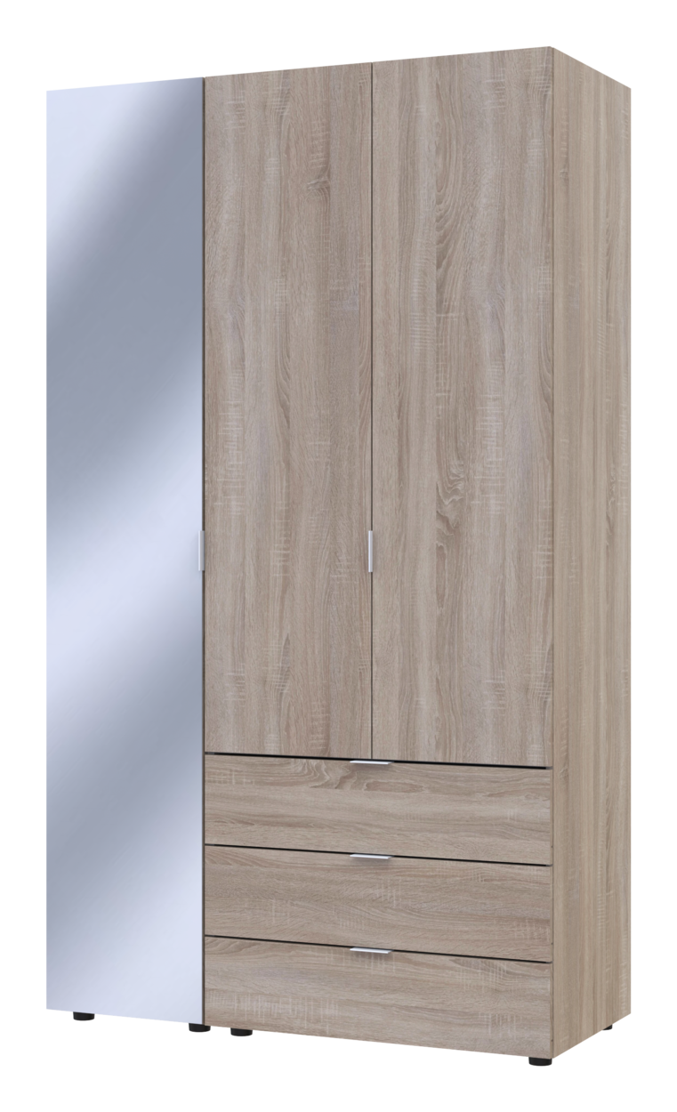 Шафа для одягу Doros Гелар Дуб сонома 2ДСП/Дзеркало 116.5х49.5х203.4 (42002156)