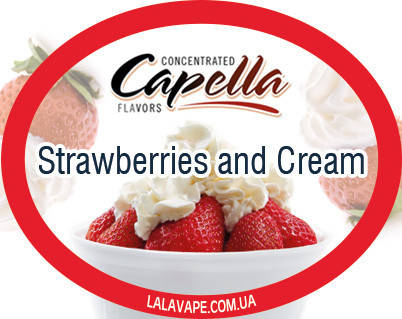 

Ароматизатор Capella Strawberries and Cream (Клубника и крем) 10мл