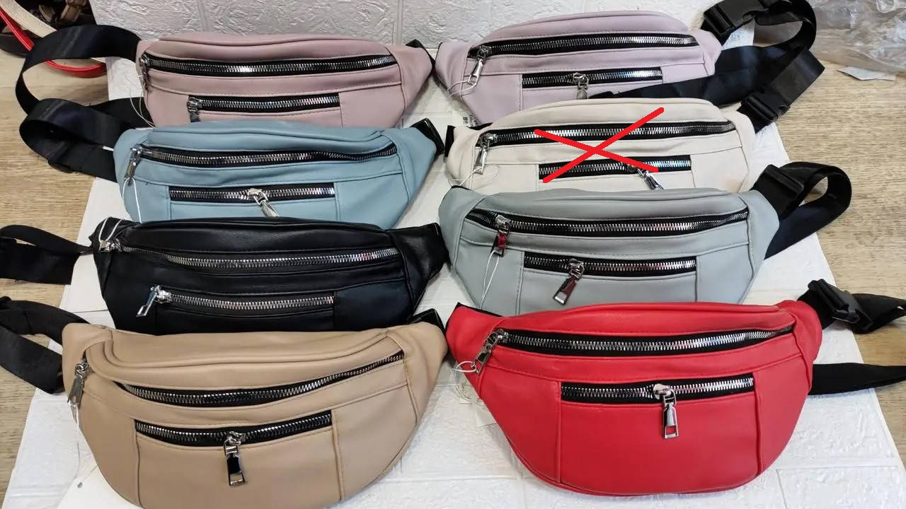 

Сумочка на пояс бананка женская на молнии с карманом и длинным ремешком в разных цветах Fuerya, Разные цвета