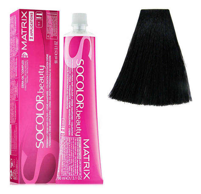 

Крем-краска для волос Matrix Socolor Beauty №1A Пепельный иссиня-черный 90 мл