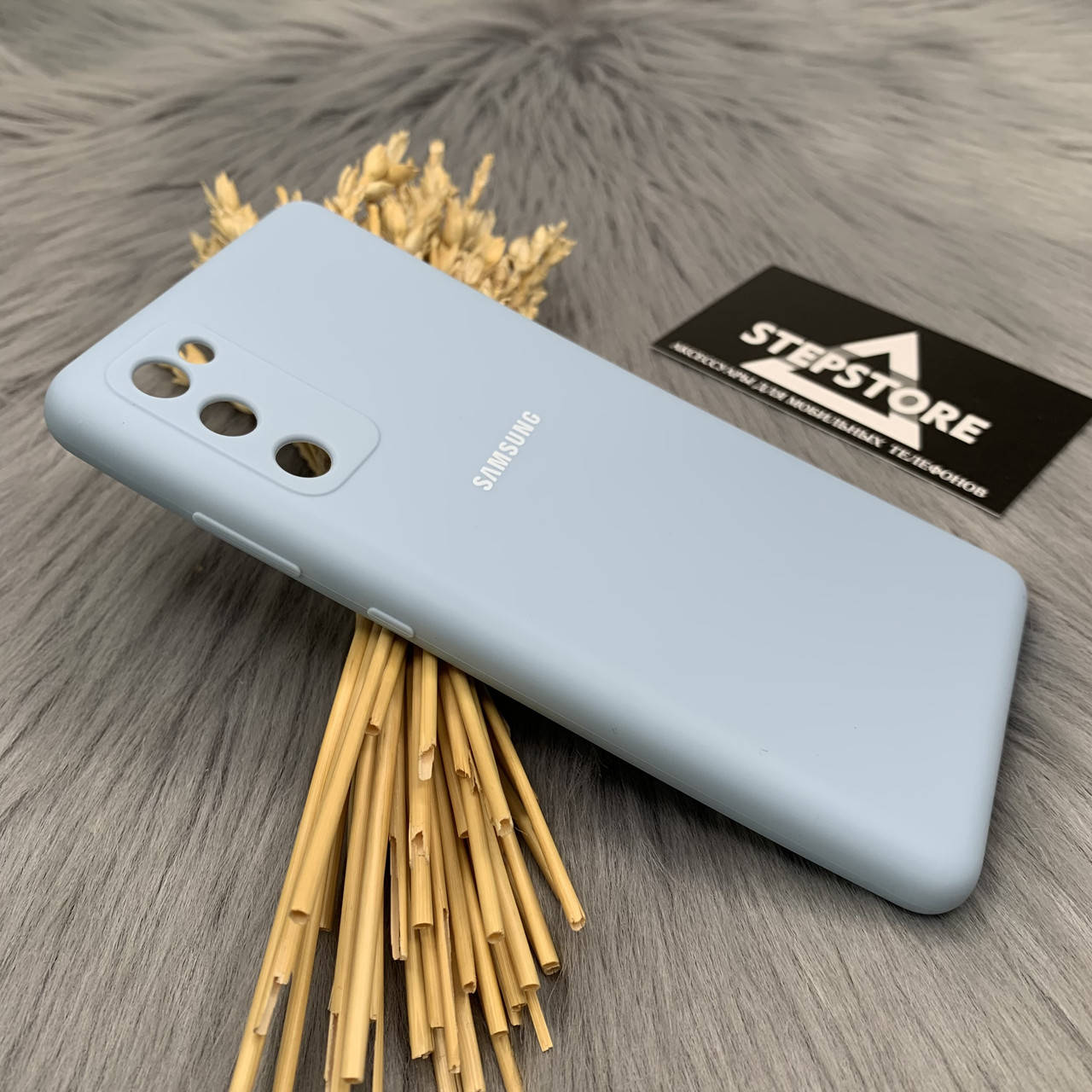 

Чехол Silicone Case для Samsung S20 FE G780 с микрофиброй закрытым низом камерой противоударный силикон Голубой