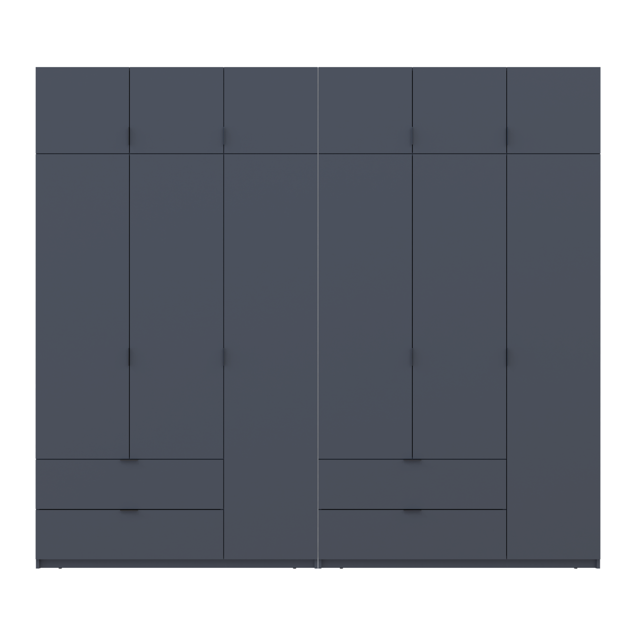 Розпашна Шафа для одягу Doros Лукас Графіт 3+3 ДСП 270х50х240 (42005117) 4