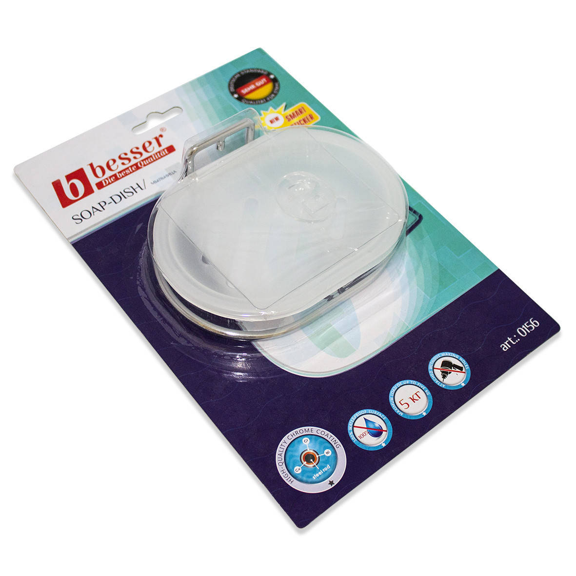 

Мыльница Besser 13х9.5х6см с креплением "SMART STICKER" KM-0156