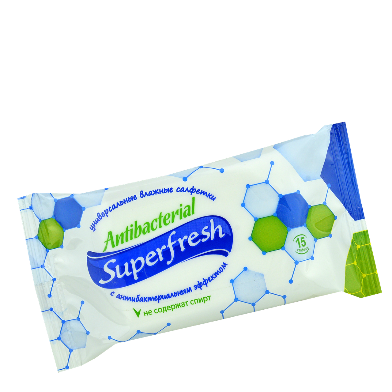 

Влажные салфетки SuperFresh "Антибактерицидные" 15шт