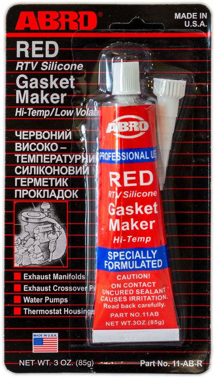 

Герметик универсальный силиконовый термостойкий 85 г красный ABRO (343°C)