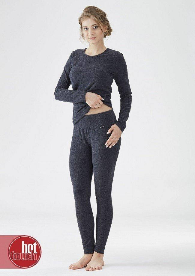 

Женские термолеггинсы с высоким поясом KEY Hot touch LXL 729 2, Черный