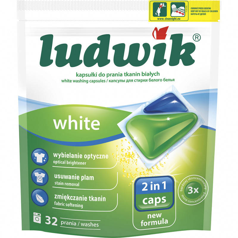 

Капсулы для стирки белого Ludwik 32 шт