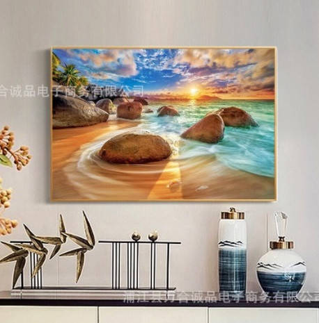 

Алмазная мозаика "Дикий пляж", картина стразами. Блестящая. 30*40 см