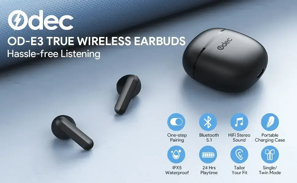 

Бездротові навушники Odec od-e3, Черный