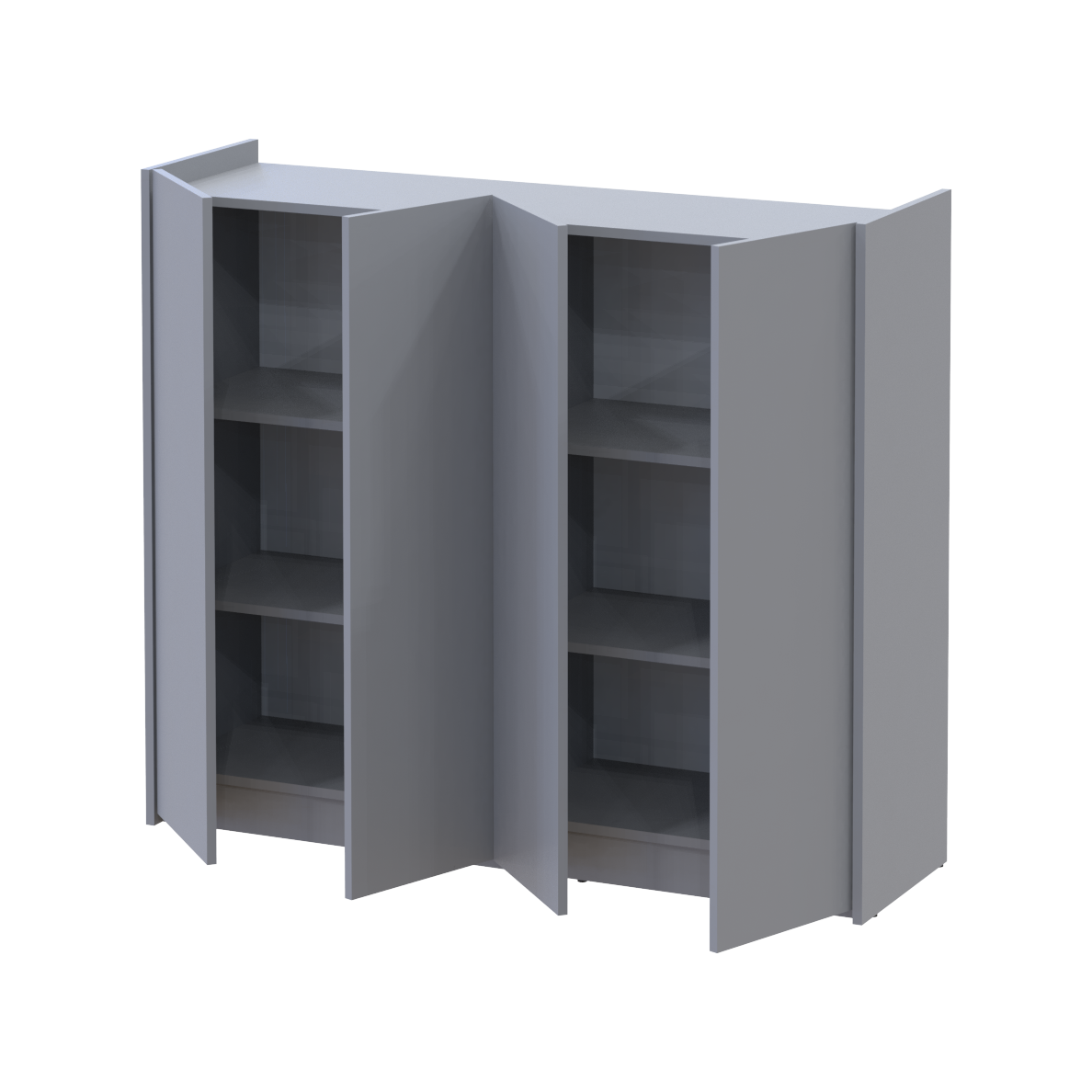 Полиці до тумби (2 шт) Doros Кассель Сірий 61.5х34.5х1.6 (41516228) 5