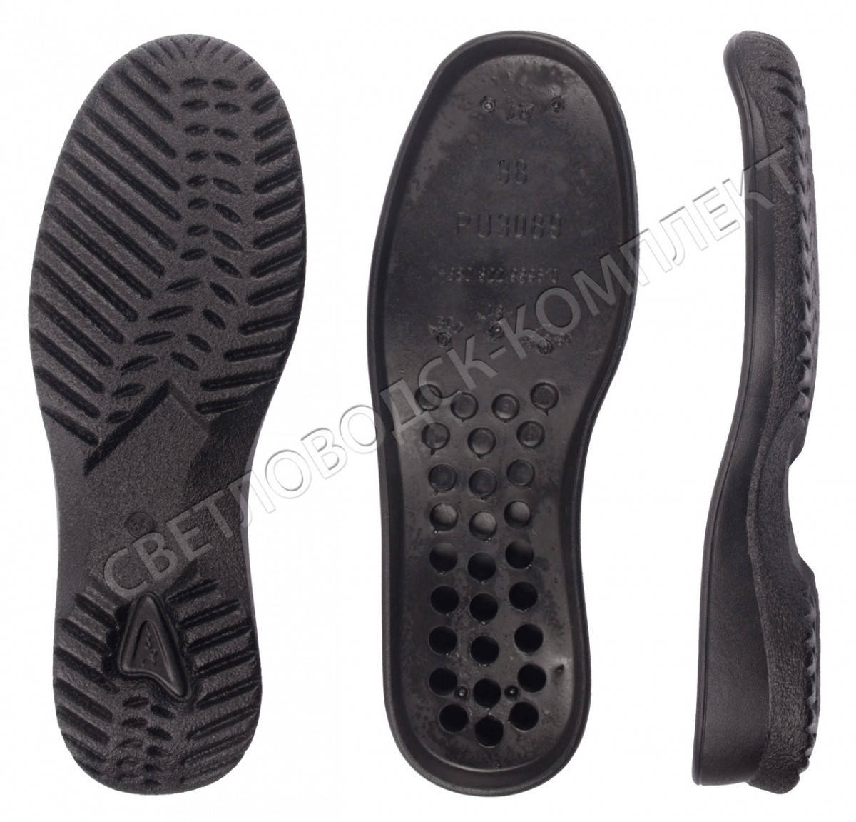 

Подошва для обуви PU-3089, цв. чёрный 38, Черный