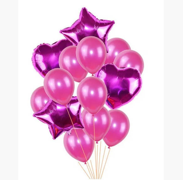 

Набор воздушных шаров 024 ( 14 шт ), Малиновый