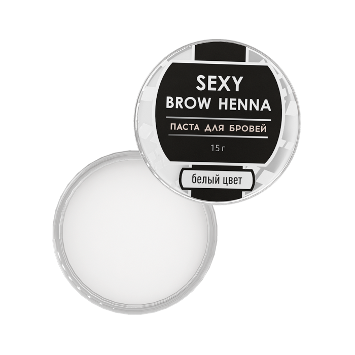 

Sexy Brow Henna. Моделирующая паста для бровей, белый цвет, 15г.