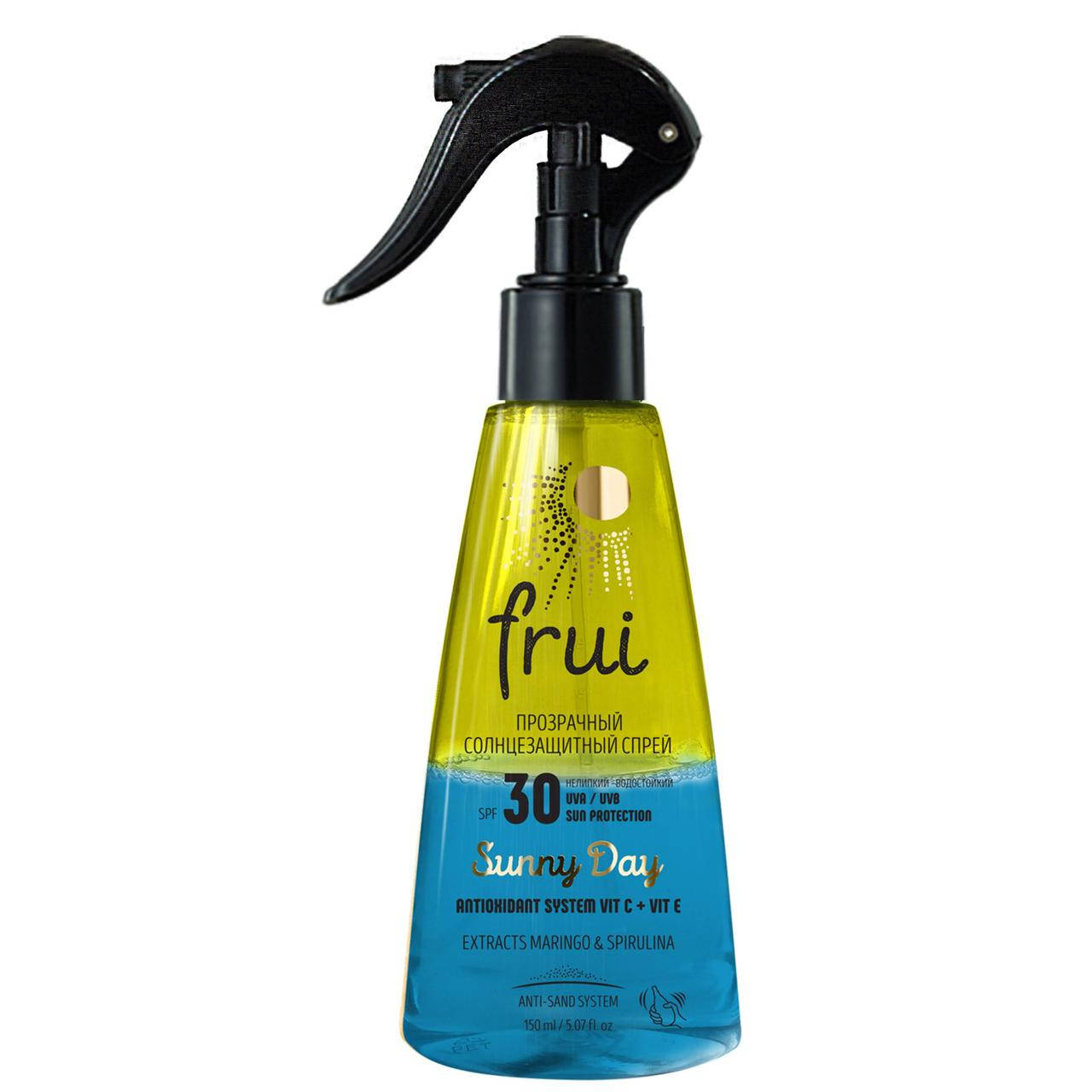 

Прозрачный солнцезащитный спрей Frui Sunny Day Antioxidant System Vit C+Vit E SPF 30