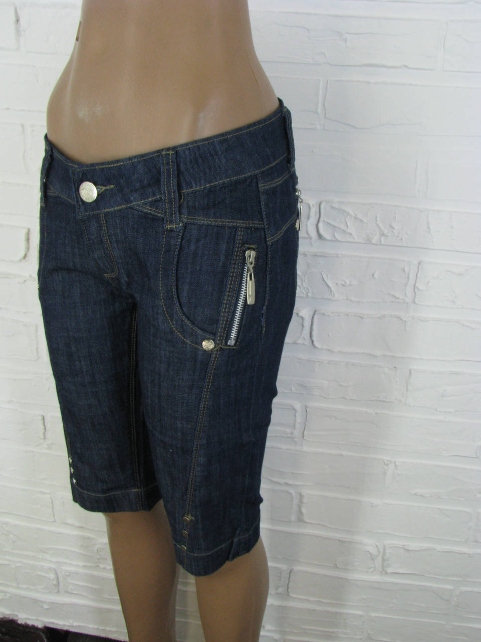

Шорты женские джинсовые 5815 В синие 25,26,27 28, Синий
