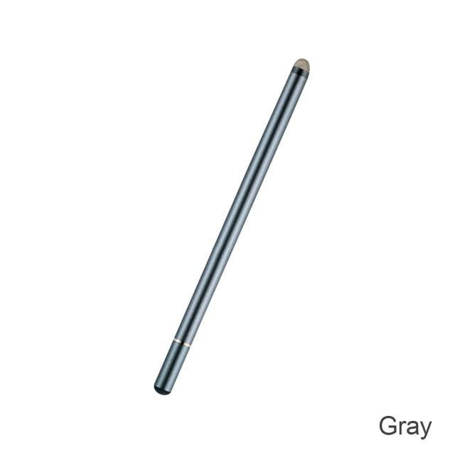 

Стилус универсальный Goojodoq 2 в 1 Capacitive Fiber Mini Metal Grey, Серый