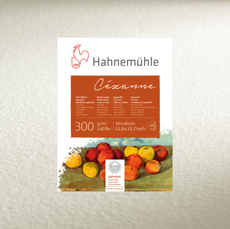 

Cклейка для акварели Hahnemuhle Cezanne 10 листов (300 г/м², среднее зерно, 100% хлопок, 24 х 32 см), Белый