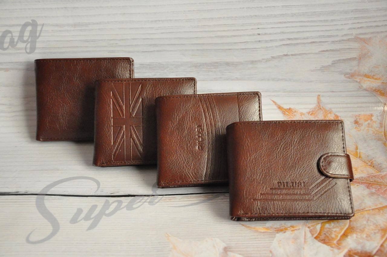 

Кошелёк PILUSI collection. Стильный мужской бумажник, Коричневый