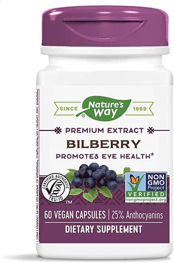 

Natures Way, Bilberry Extract (60 капс.), черника экстракт для зрения