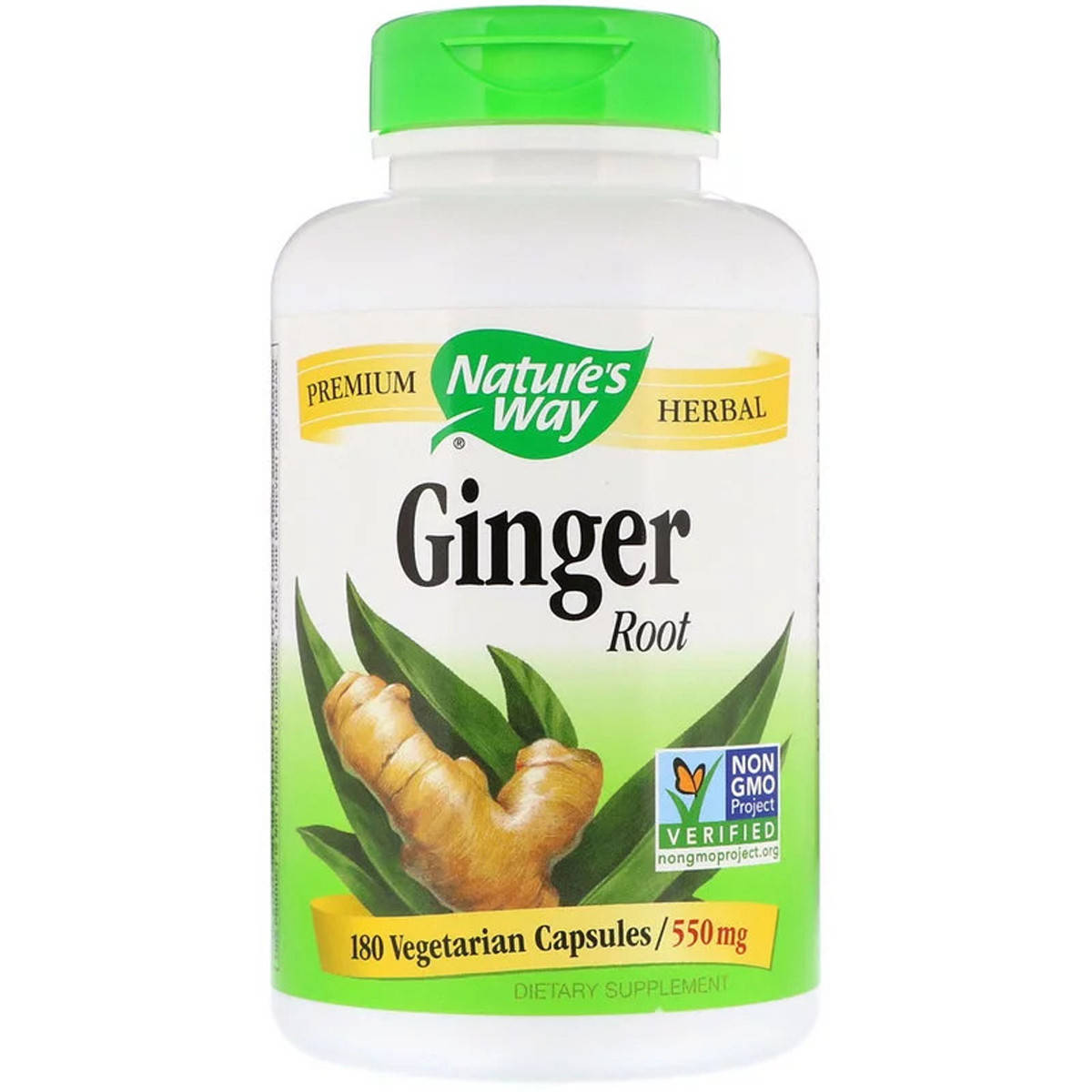 

Корень Имбиря, Ginger Root, Nature's Way,, 550 мг, 180 капсул