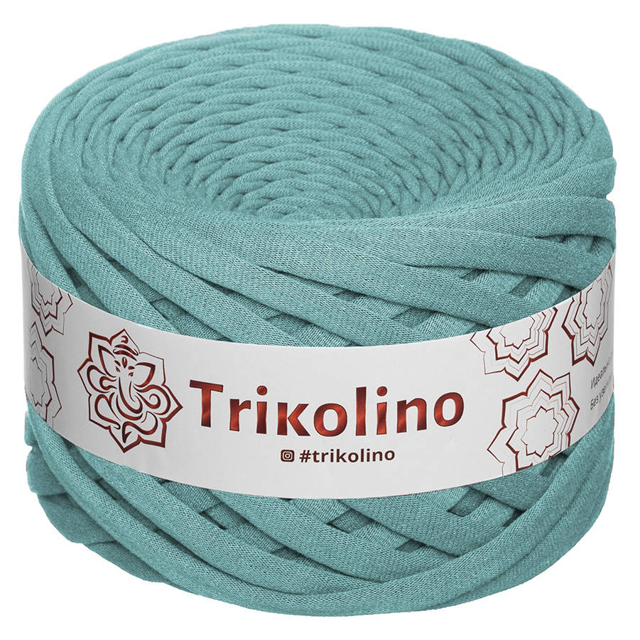 

Трикотажна пряжа Trikolino, ширина нитки 7-9 мм, довжина мотка 50 м., Полин