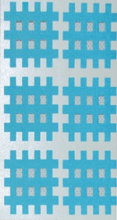 

Кросс тейп тип В, Cross tape В 2х3 ( спиральный тейп ) 20 листов/упаковка голубой