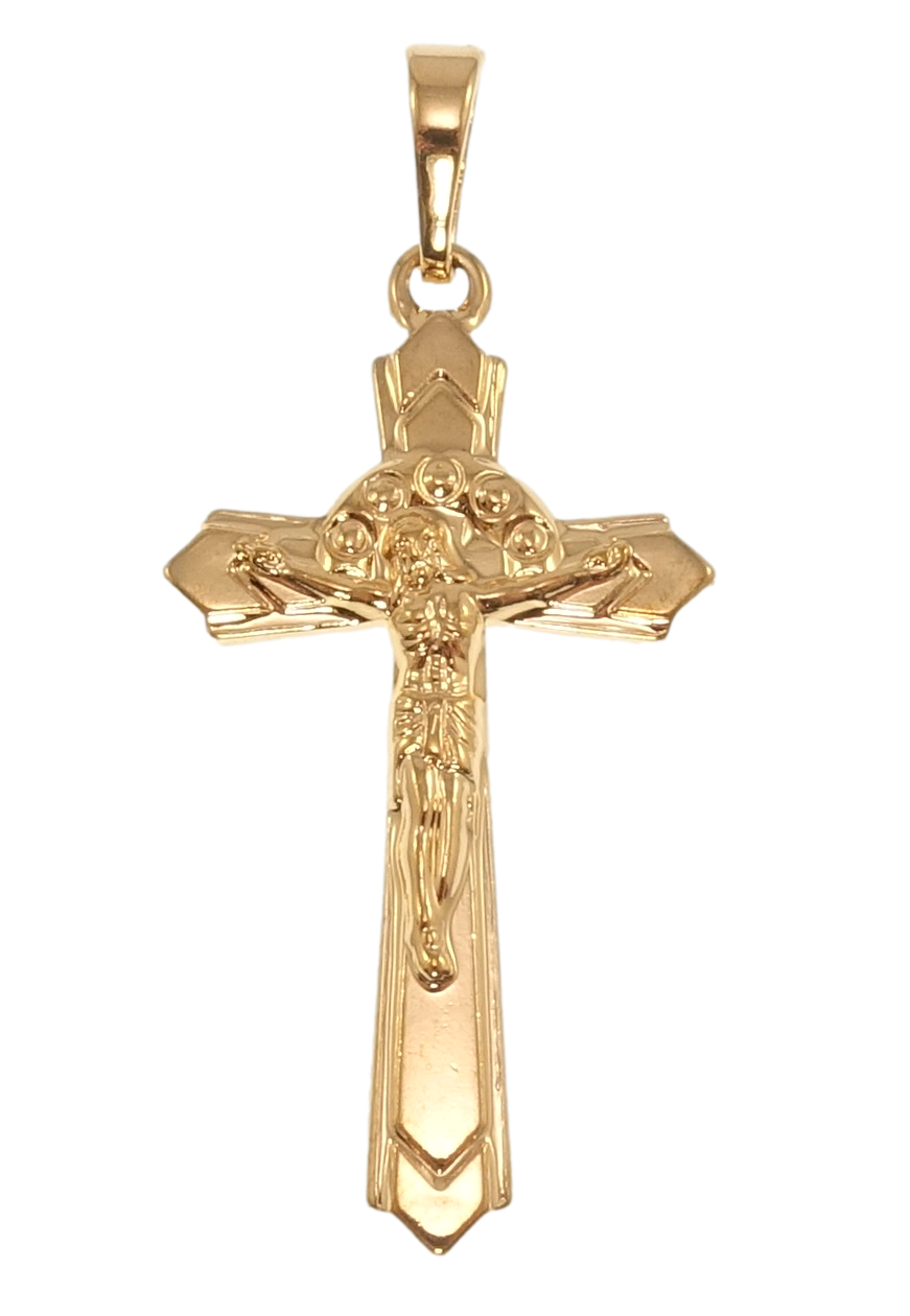 

Кулон Xuping Позолота 18K "Декоративный Крест с Распятием" для цепочки до 6мм