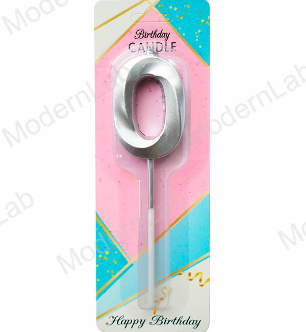 

Свечи - цифры в торт "0", высота - 5 см, цвет - серебро металлик