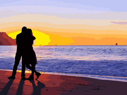 

Картина по номерам "Влюбленные на побережье" 40х50 см 10212-AC