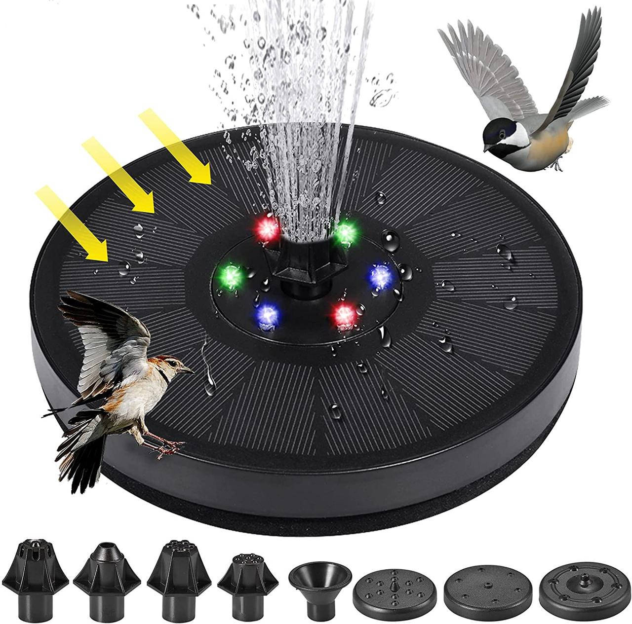 

Фонтан на солнечной батареи для ванны на солнечной энергии мощностью 3 Вт с соплом 7-в-1