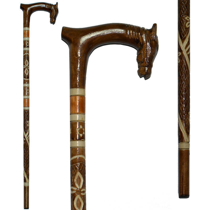 

Трость деревянная. Конь 01