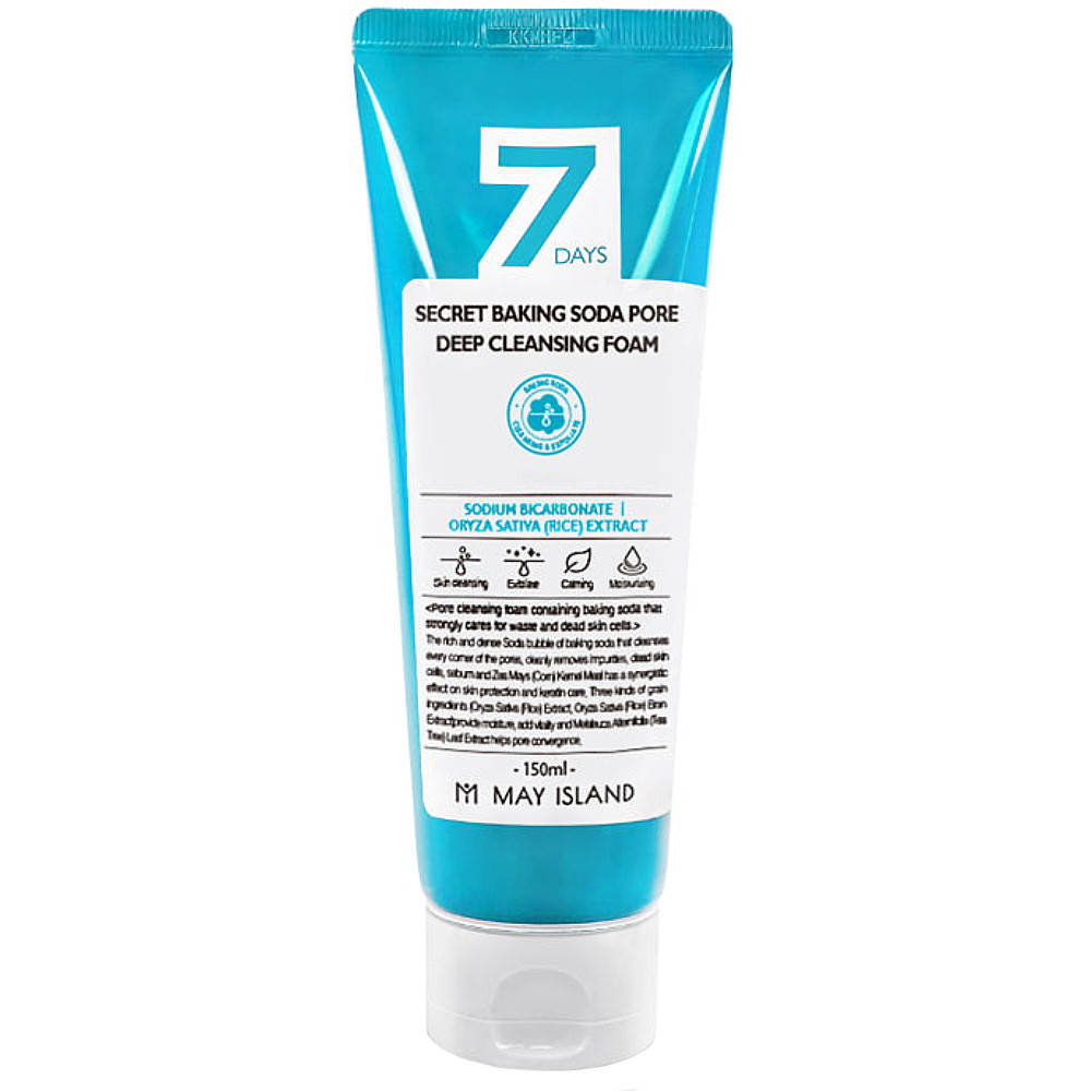 

Глубокоочищающая пенка для лица с содой May Island 7 Days Secret Baking Soda Pore Deep Cleansing Foam 150 мл