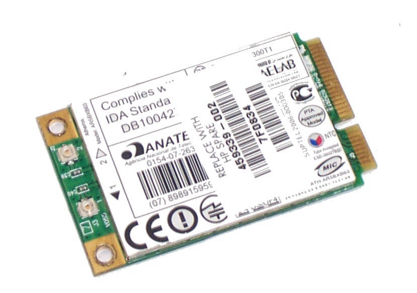 

Wi-fi модуль FullSize для HP! Atheros AR5BXB63 (459339-002) 802.11 b,g, 54Mbps