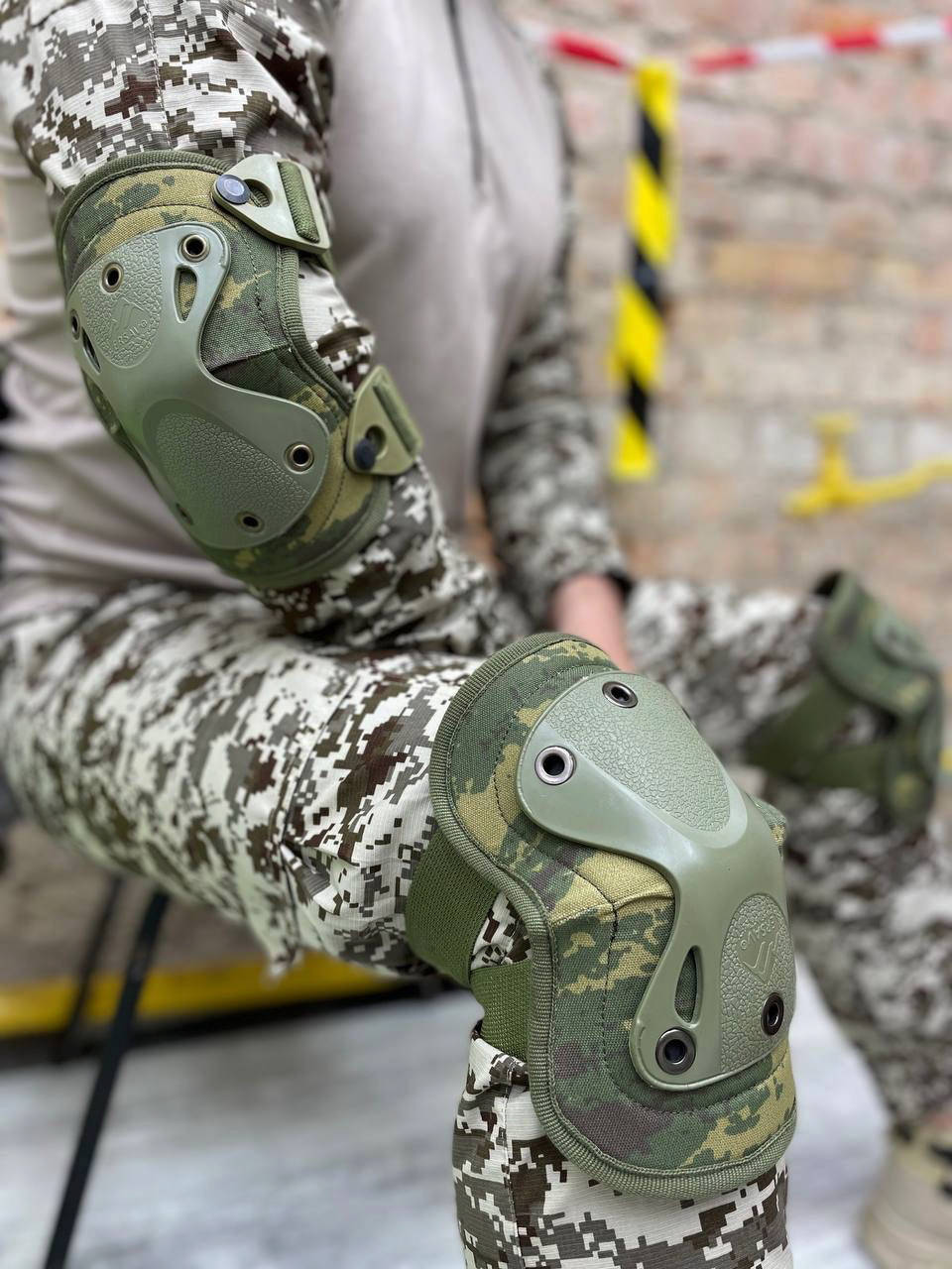 

Тактические военные наколенники-налокотники ERSV, Цвет "Олива"