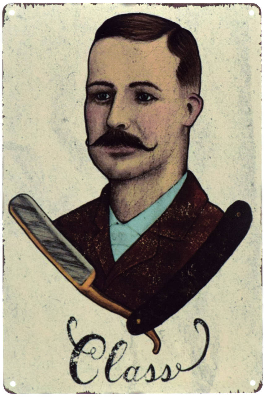 

Металлическая табличка "Барбершоп / Barber Shop (Class)" (ms-00709)