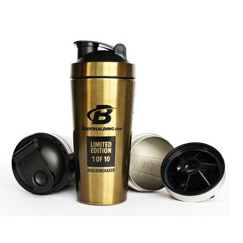 

Шейкер Bodybuilding Shaker Gold Steel 750 ml