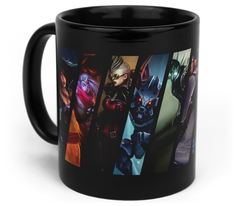 

Кружка Лига Легенд коллаж LoL League of Legends, Белый