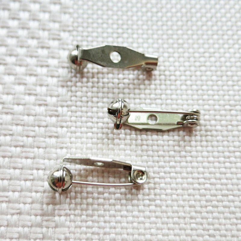 

Основа для броши с защитным механизмом, Япония, 20 мм, серебро